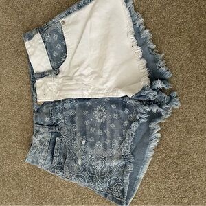 Target Jean Shorts Light Blue Distressed Frayed